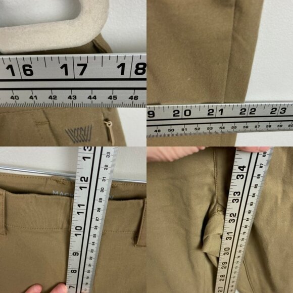 New Mack Weldon Beige Tan Chino Pants Size 34 by 34‎ Sandstorm Technical Stretch - Picture 11 of 11